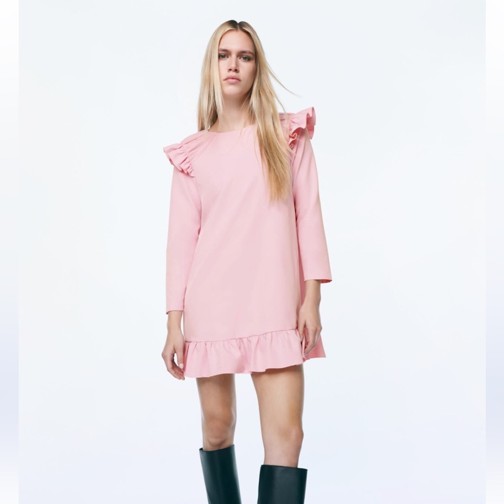 Zara Short ruffle dress . Worn once